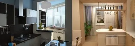 Кухненски дизайн със снимка балкон, изход, интериорни тераси, малка кухня, както и ремонт планиране,