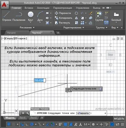Dynamic Input AutoCAD