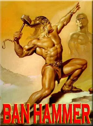 Banhammerom, Netlore iichan, banhammer, забрана, banhammerom, имиджборд, умереност