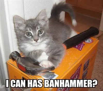 Banhammerom, Netlore iichan, banhammer, забрана, banhammerom, имиджборд, умереност
