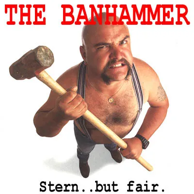 Banhammerom, Netlore iichan, banhammer, забрана, banhammerom, имиджборд, умереност