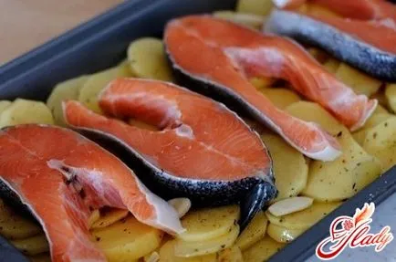 Пъстърва с картофи на фурна в вариации за готвене