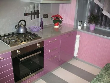Purple кухня дизайн, комбинация от цветове (70 недвижими снимка), кухня дизайн, интериорен дизайн, ремонт, снимки