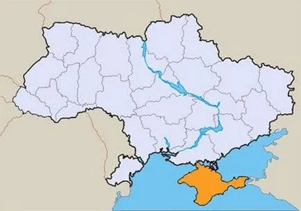 Къде е най-подробна карта на Крим крайбрежие Крим и туристическа карта