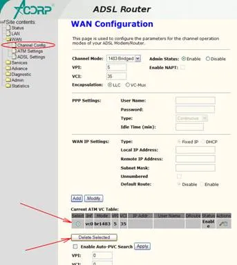 Инструкции за конфигуриране на модем Acorp @ lan110, платформа съдържание (lan110) Инструкции за конфигуриране на модем Acorp @ lan110, съдържание на платформа