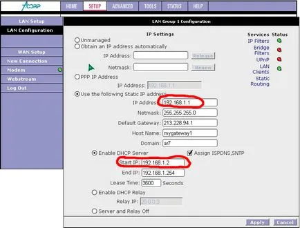 Инструкции за конфигуриране на модема Acorp LAN 122 (ново) (IPTV) настройка Acorp LAN модем 122 инструкции (нов)