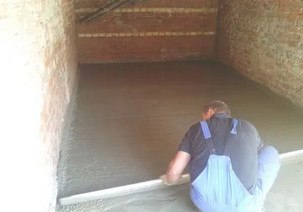Бетониране на пода в гаража как да настроите в бетон с ръцете си, фото и видео