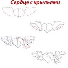 Как да нарисувате сърце с молив на етапи
