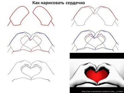 Как да нарисувате сърце с молив на етапи