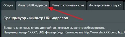 Блокирането на сайта с помощта на рутер