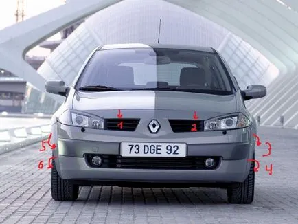 Как да премахнете предната броня на Renault Megane 2