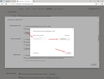 Как да премахнете или да позволи на изскачащи прозорци в Yandex Browser - независими инструкции за настройка