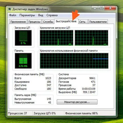 Как да разбера, натоварването на процесора в Windows 7