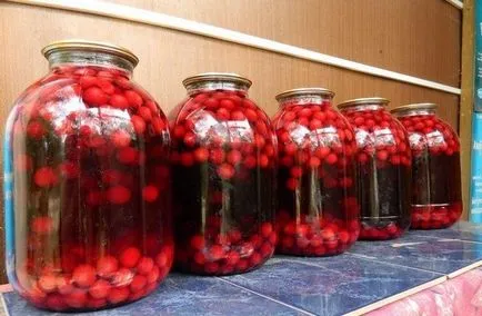 Колко близо компот от череши в зимните прости рецепти