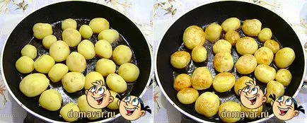 Сварени картофи и пържени в масло