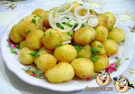 Сварени картофи и пържени в масло