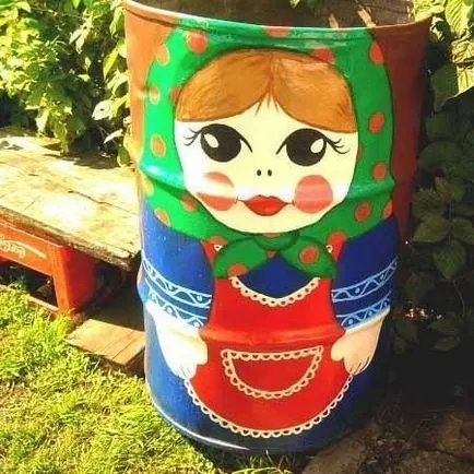 Paint барела в страната - технологията и идеи (градината барел) Paint барела в страната - технологията и идеи