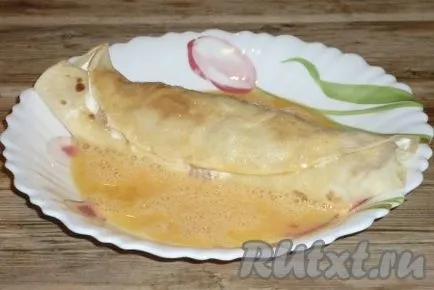 Пилешки пълнени палачинки - рецепта със снимки