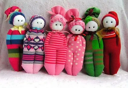 Кукла със собствените си ръце от чорапи, снимка, инструкция