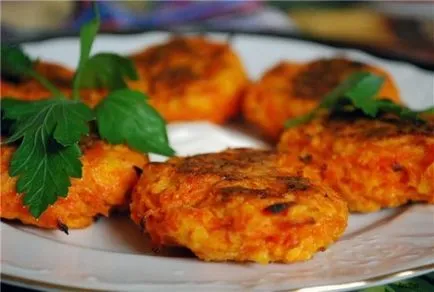 Леки ястия са вкусни пържоли моркови