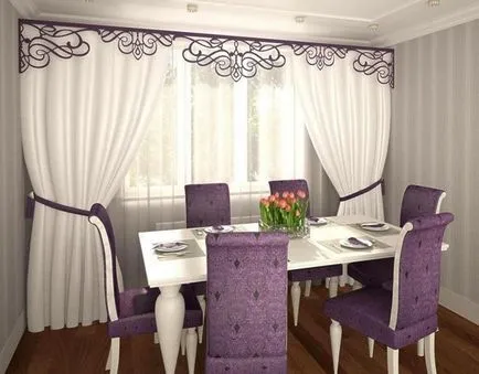 Pelmets с ръцете си (модел снимка) труден, деликатен, за залата и кухнята