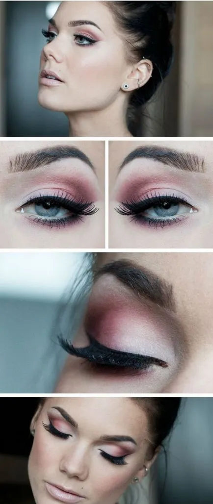 Грим Smokey Eyes за сини очи, стъпка-по-100 снимка