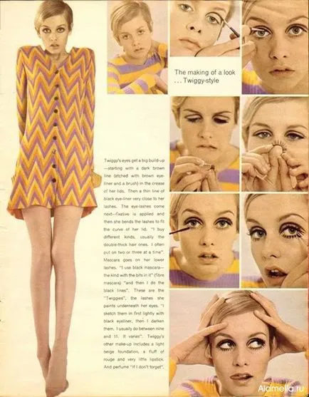 Грим Twiggy собствените си ръце