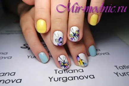 Маникюр с пеперуди снимка