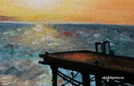 Master-клас пейзаж живопис с маслени бои за начинаещи - Морски хоби