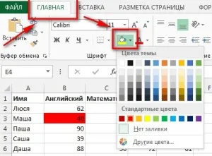 Промяна на цвета на клетката в зависимост от стойността на Excel