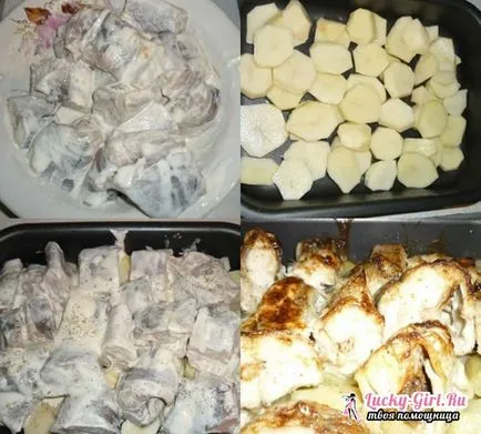 Полък във фурната с картофи прости и вкусни рецепти