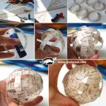 Коледни топки от хартия с ръцете си