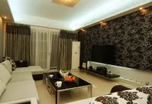 Тапет в стената на стаята снимка в апартамента, красива ремонт, отколкото да се украсяват тапетите освен в студио