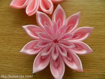 Ленти kanzashi майстор класа, фото и видео уроци, за да направим