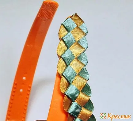 Rim kanzashi майсторски клас на плетени ленти 2