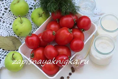 Домати с ябълки за зимата 1