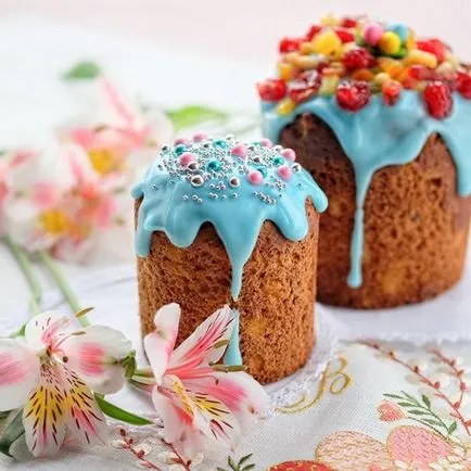 Sweet торта на протеина от пудра захар, желатин - как да се готвя сладки за Великден