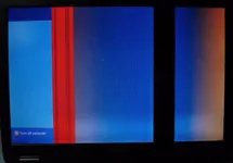 Имаше цветни ленти на екрана (червено, зелено, синьо, синьо, бяло), как да се премахне