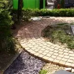 Градински пътеки от тухла 55 снимки