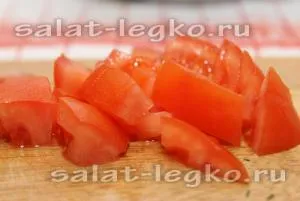 Домат салата с маслини - рецепта със снимки
