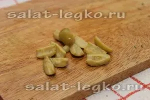 Домат салата с маслини - рецепта със снимки