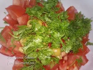 Салата с домати и маслини