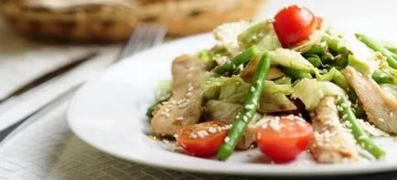 Салата с боб и пилешки - рецепти с червени, бели, зелени, консервирани боб и