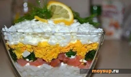 Салата с подсолена сьомга, краставица и яйце - нежна и вкусна