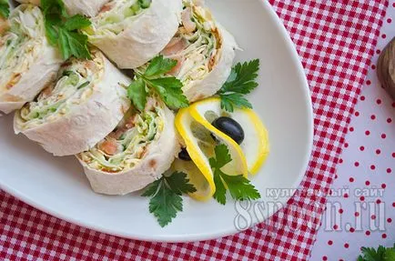 Руло от Лаваш прости и вкусни рецепти с стъпка по стъпка снимки