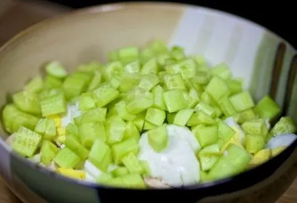 Корейски салата с моркови и пилешко стъпка рецепта