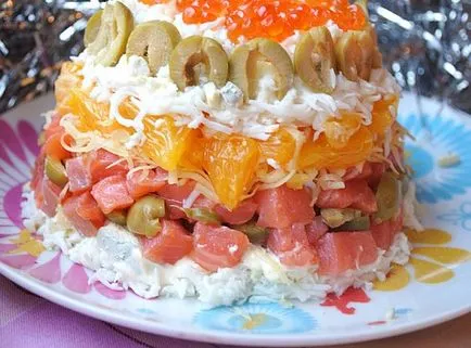 Салата с червена риба, прости рецепти
