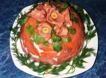 Салата с червена риба, прости рецепти