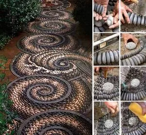 Какво може да бъде направено от морски камъни и речни камъчета идеи за интериор и градина парцел