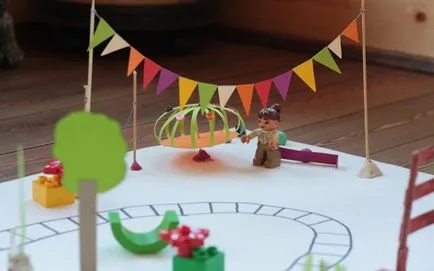 Изграждане играчка град хартия
